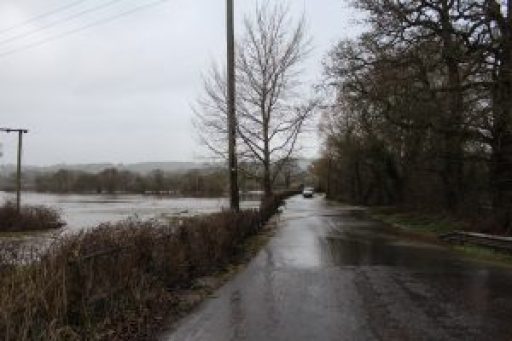 flooded road