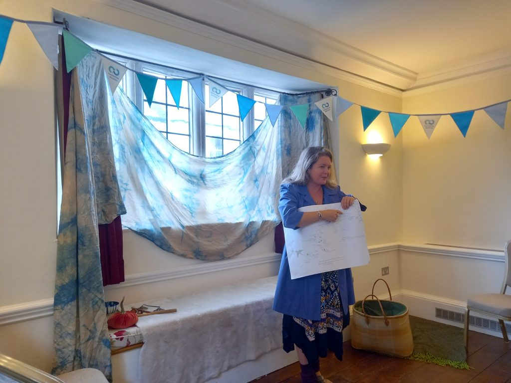 Claire Viner telling stories from the River Culm