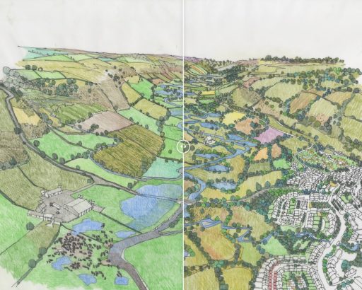 image of the river culm today and in 2050