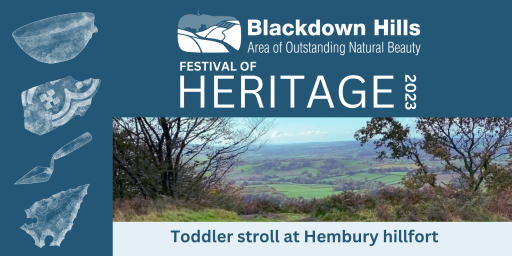 poster of landscape for toddler stroll at Hembury Hillfort