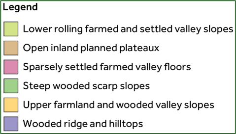 legend for Devon landscape character type map