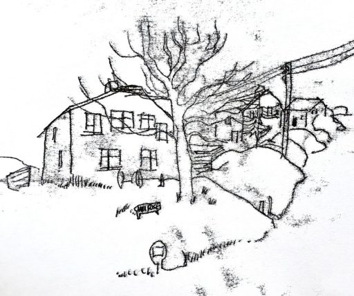 Black and white print from the Luppitt Landscape Partnership