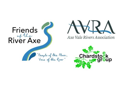 Friends of the River, Axe Vale Rivers Association and Chardstock Eco Group logos